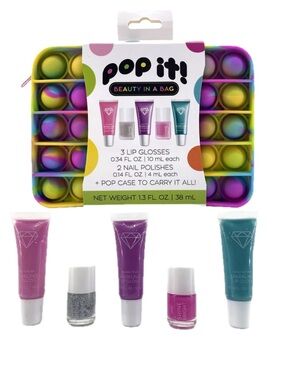 NWT Pop It! 6-Piece Beauty In A Bag Set